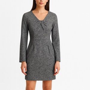 The Fold Dress Waverly in Gray Long Sleeve Knee Length Mini Dress Size 4